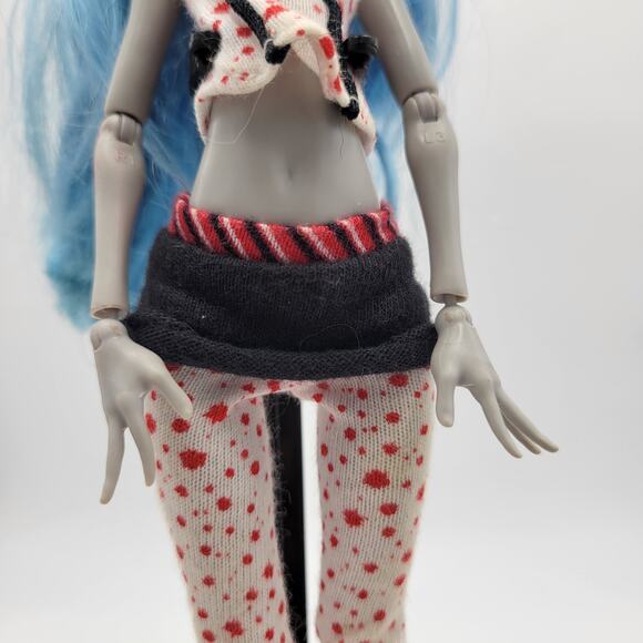 Monster High Doll Ghoulia Yelps 10.5" Tall Blue Red Dead Tired Accessories - Picture 9 of 12